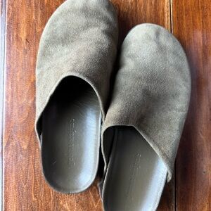 Jenni Kayne Women’s Suede Slip-On Shoes - Olive